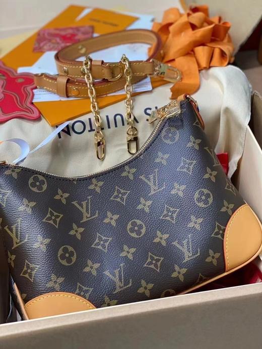 D061827春夏百搭新品老花满印牛角包斜挎单肩包 商品图0