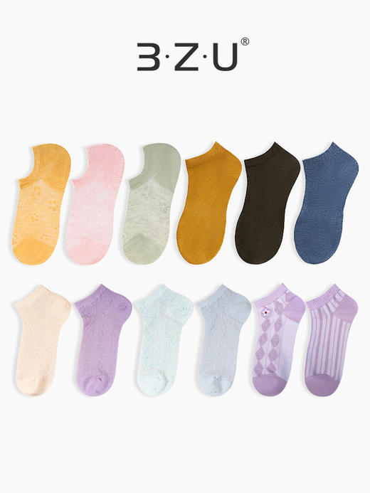 任选5双36.8元 足装秀女船袜夏季轻薄棉袜绢丝吸汗透气女士短袜 商品图0