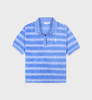 Sporty & Rich - Src Terry Polo - Juniper Striped - 女装 - Polo衫 - 蓝色条纹 商品缩略图0