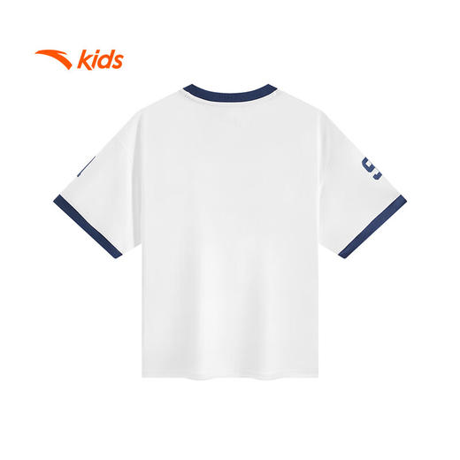 安踏儿童短袖T恤男大童篮球系列运动透气针织短袖衫352531108 商品图1