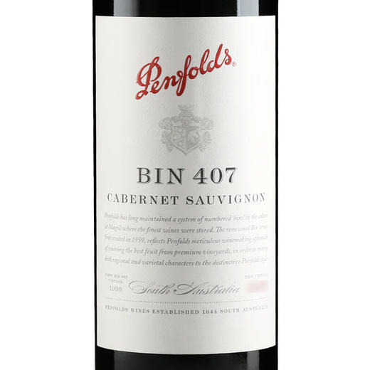 【国行正品】奔富Penfolds Bin407 赤霞珠干红葡萄酒 750ml 原瓶进口正品 送礼宴请 商品图4