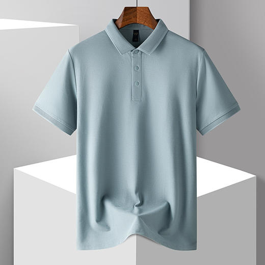【100棉】罗蒙男士夏季薄款Polo衫休闲透气t恤男士polo衫通勤短袖t恤男士t恤 商品图4