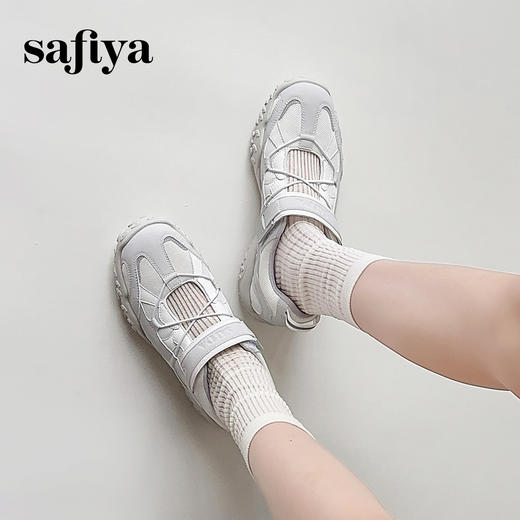 预售7天|Safiya/索菲娅2025芭蕾风魔术贴透气网面百搭机能德训休闲鞋SFD3111417 商品图3