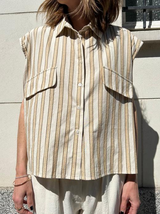 Ginette Garde  ANGELE马甲衬衫-黄条纹 商品图0