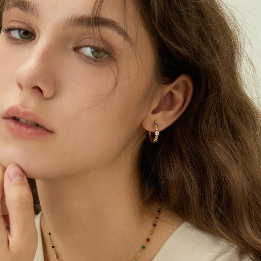 ARSIS银饰丨 秘密花园系列 缤纷派对耳圈 商品图2