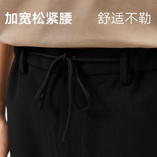 gxg.jeans男装 黑色简约通勤西裤宽松锥形休闲长裤男 25年夏热卖 商品图4