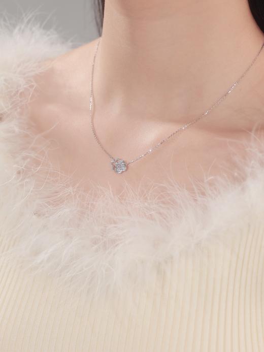 卡蒂罗/KADER 🍀双重好运Buff 光影幸运四叶草项链 浪漫交织满镶闪钻可调节锁骨链 轻奢时尚简约小众吊坠#好运 商品图3