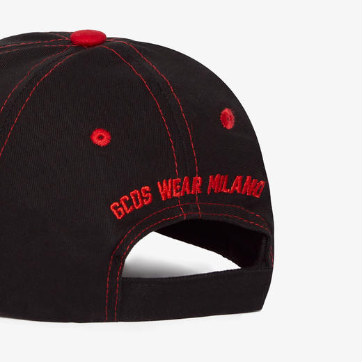 GCDS 男士字母徽标刺绣棉质棒球帽 黑色 A2OU5803AB9 45 商品图2