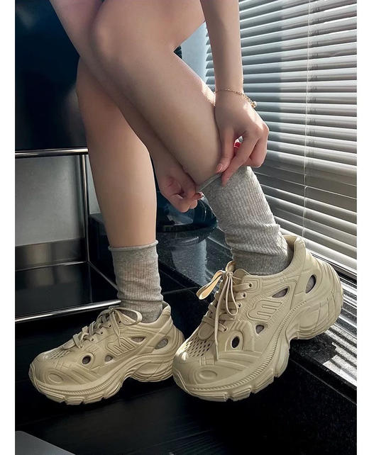 超软❗️ 实现“踩屎感”自由😂【HOHUOINIAN夏季新款厚底洞洞鞋】💰49.9秒杀！ 商品图2