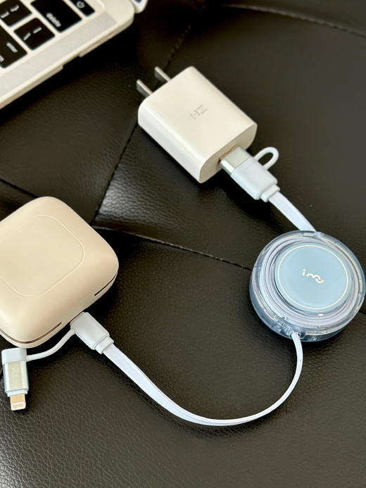 【幻响·‎小布丁PRO四合一快充数据线】快充全能王！⁡1米抽拉，‪四档伸缩，‪收纳仅掌心大👍支持100W秒充秒满！‌品牌直发！‪ 商品图8