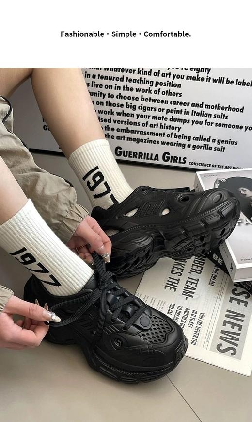 超软❗️ 实现“踩屎感”自由😂【HOHUOINIAN夏季新款厚底洞洞鞋】💰49.9秒杀！ 商品图7