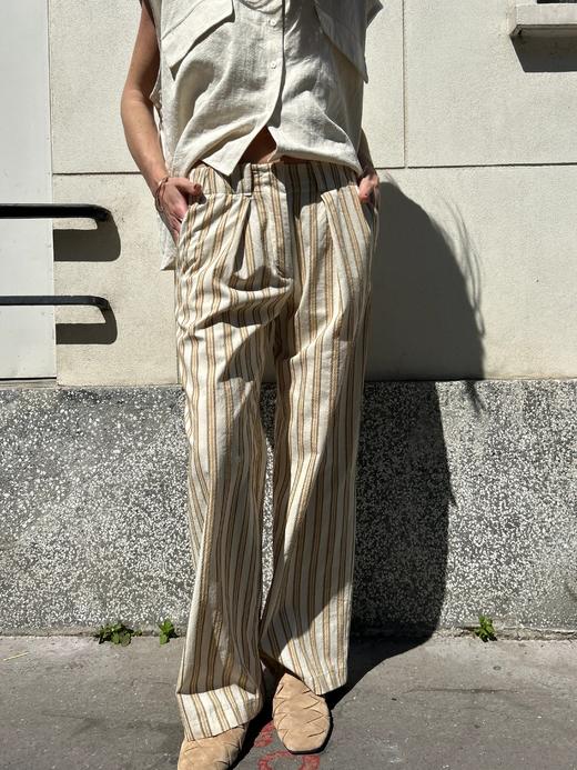 Ginette Garde GABRIEL阔腿裤-黄条纹 商品图0