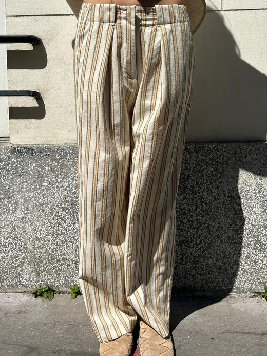 Ginette Garde GABRIEL阔腿裤-黄条纹 商品图2