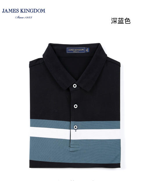 占姆士男士高端丝光棉短袖翻领POLO衫男夏季新款 商品图3