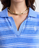 Sporty & Rich - Src Terry Polo - Juniper Striped - 女装 - Polo衫 - 蓝色条纹 商品缩略图2