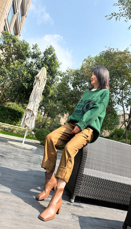 westory2024年秋冬新款优雅风中高跟方头百搭短靴切尔西W24DS84711 商品图7