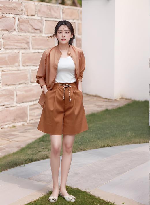 小立领手窄门襟防晒长袖衬衣 商品图2