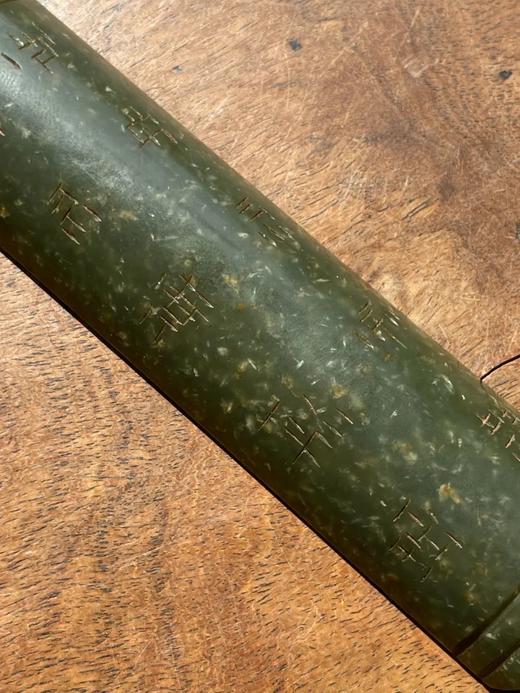 和田碧玉雕甲骨文蝉形镇纸，顺丰包邮 商品图9