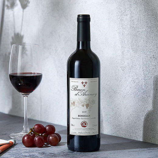  阿孔瑟男爵干红 法国波尔多750ml 年份2019 商品图5