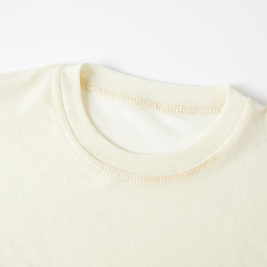 谜底白T恤短袖女2025秋季新品极简百搭丝绒印花修身上衣253MT1042 商品图3