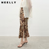 NEELLY纳俪商场同款夏新款斑纹印花半身裙女波西米亚风显瘦长裙N25045E01100 商品缩略图0