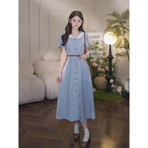 鹿向南【简雅格调】2025夏季新款高级感时尚气质收腰连衣裙女 商品图2