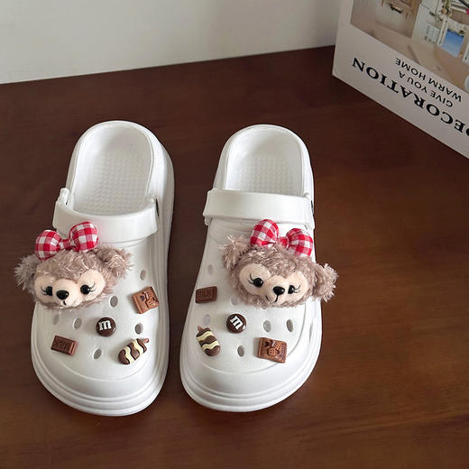 【GZ】无忧购79元3件踩屎感轻软可爱卡通熊熊洞洞鞋JC-06（截单后3-5天发货) 商品图8
