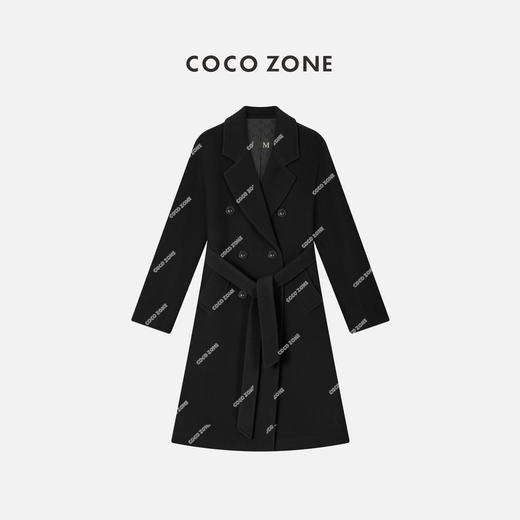 刘一一&COCO ZONE羊毛90%羊绒10%经典气质传承带双面呢大衣101801 商品图1
