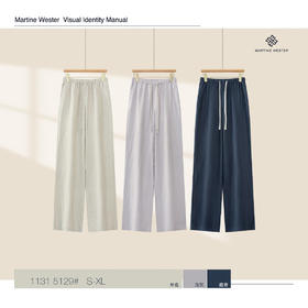 Martine Wester 女款苎麻直筒阔腿裤11315129 宽松版型