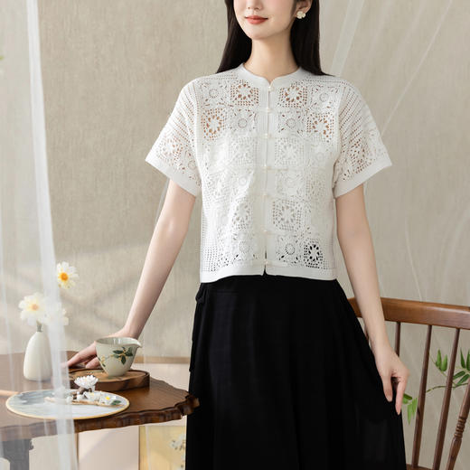 苏苏姐家青琪蕾丝上衣手工DIY钩针纯棉毛线团自制材料包 商品图1