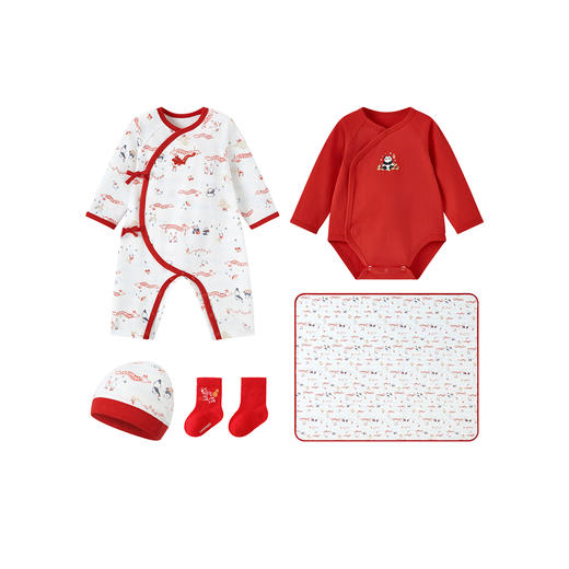 【商场同款】英氏婴儿礼盒新生儿衣服5件套礼盒送礼高端宝宝衣服 商品图4