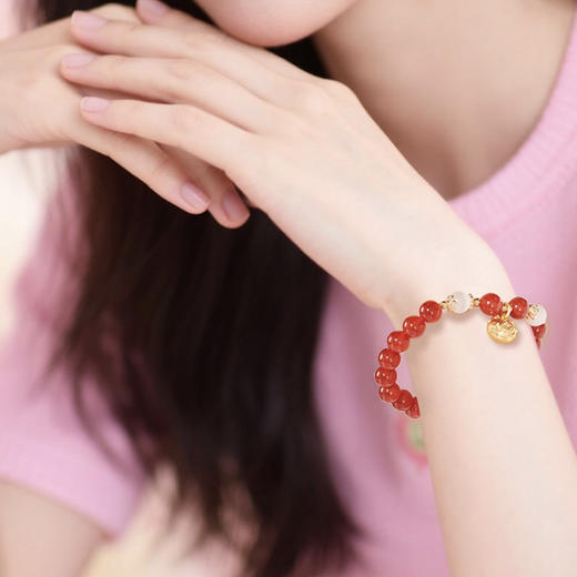 大英博物馆 巴斯特系列 萌猫红玛瑙手链 商品图2