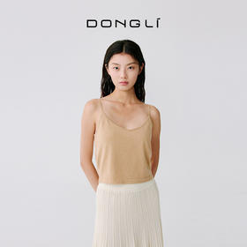 东黎 • 温柔的海风 波光透影 桑蚕丝山羊绒  女士短款背心 5110