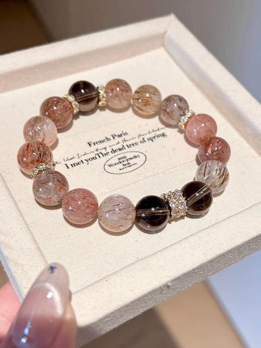 【普陀山】招财转运天然黑金超七手串搭茶水晶暴富水晶手链女 商品图1