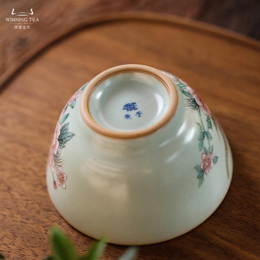 问鼎汝瓷鼎峰系列天青精工复刻款巍澜杯（一路生花） 商品图4