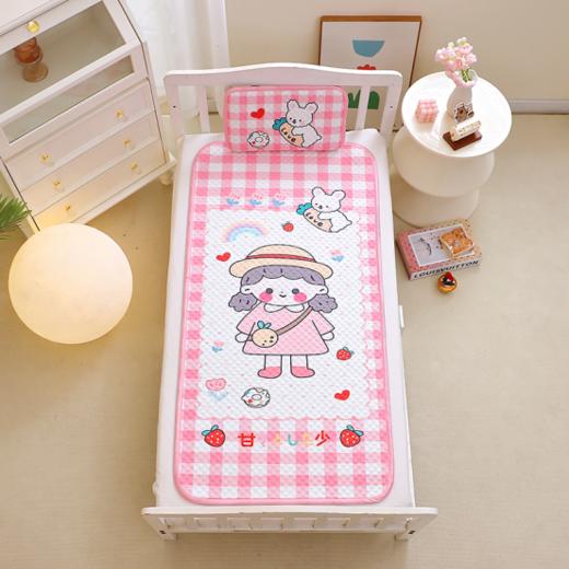 清凉一夏，【A类儿童空调冰豆豆软凉席两件套006】来啦! 夏天热浪滚滚🤩，宝贝们怎么能少了一套舒适的凉席呢? ✅ A类天然豆豆按摩软席 🎉柔软舒适 凉而不冰 吸湿快干 商品图1