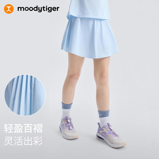【DR暑假】moodytiger女童百褶短裙25夏新凉感防走光运动梭织网球裙52213503 商品图2