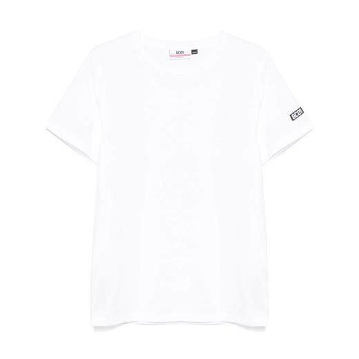 GCDS 男士字母徽标标签弹力棉质圆领短袖T恤 白色 A2EM2300UW1 10 商品图0