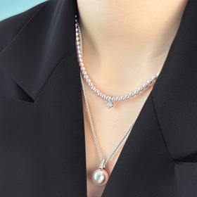 BAOFANDI 春夏新品曼塔玫瑰施家珍珠系列项链耳环【礼袋+礼盒+保养卡】-mi