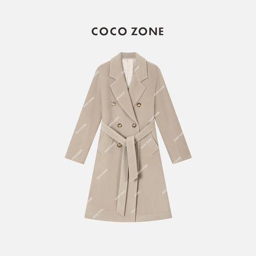 刘一一&COCO ZONE羊毛90%羊绒10%经典气质传承带双面呢大衣101801 商品图2