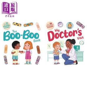 预售 【中商原版】医生之书+ok贴之书 2册 My Doctors Visit The Boo Boo Book 英文原版 儿童常识绘本 亲子读物 附可重复使用贴纸