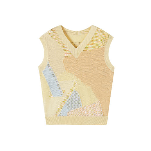 谜底套头针织衫马甲女2025秋季新品文艺风原创提花宽松253MZ1306 商品图4