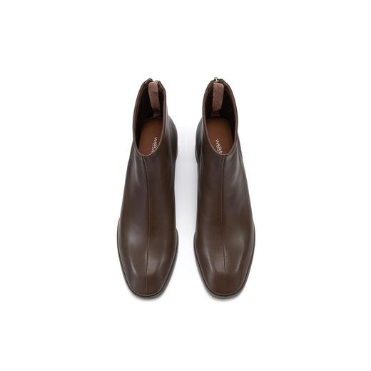 WESTORY2023年冬季新款方头粗高跟靴皮面气质时装靴百搭短靴女S23DS83751 商品图6