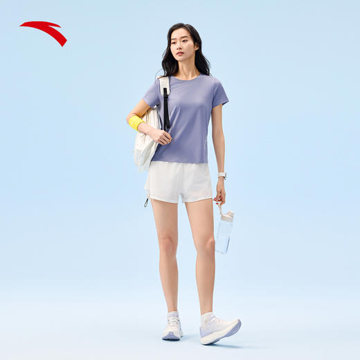 【S/M/L/XL断码】安踏冰丝T丨透气运动短袖女士2025夏季新款健身跑步上衣162525110 商品图2
