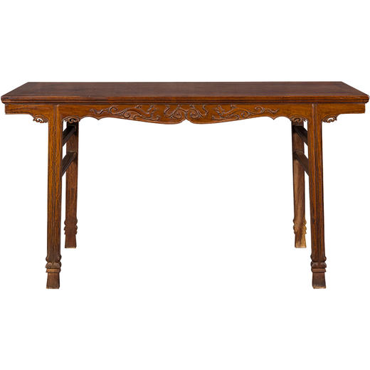 清	花梨木插肩榫螭龙纹独板平头案 商品图5