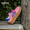 预售7天|Safiya/索菲娅2025可露丽拼色厚底双系带休闲复古百搭德训鞋SFD3112439 商品缩略图1