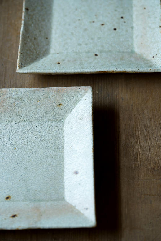 尾形笃27罅粉引｜四方皿 商品图2