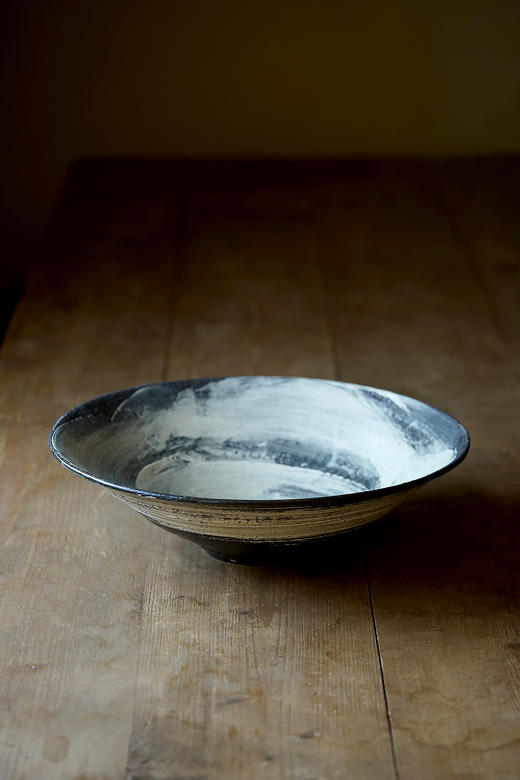 尾形笃23黑地刷毛目｜特大钵 商品图3