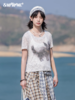 早乙女惠子saotome/STMDX252273/水彩晕染动物短袖T恤 商品缩略图1