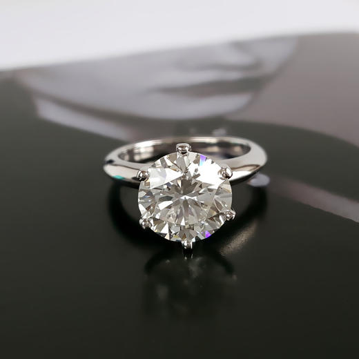 【95新】Tiffany & Co.蒂芙尼铂金六爪2.54ct钻戒约46号，戒圈大小支持修改Pt950，钻石女士现售价：189300！160525KM01 商品图8